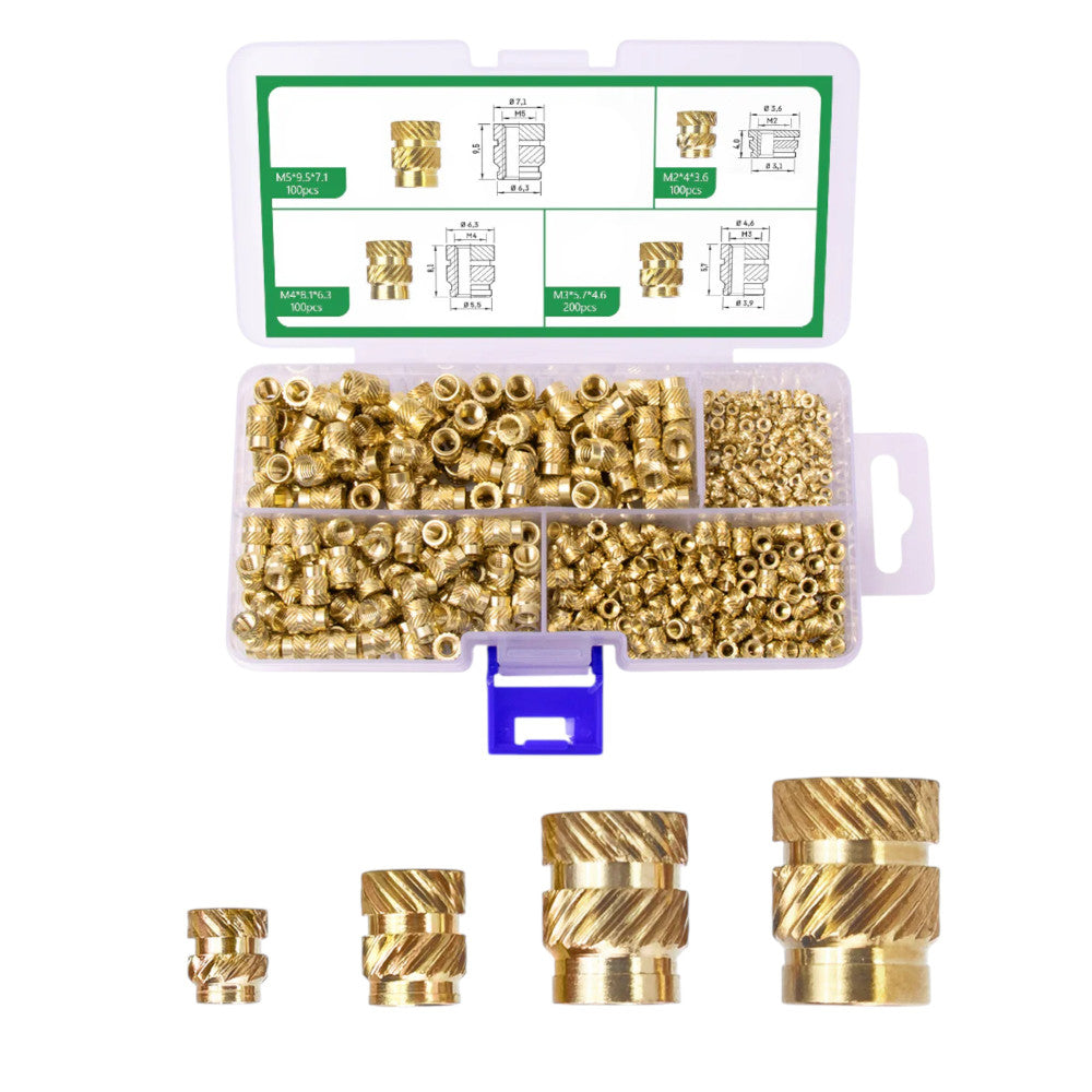 Brass Threaded Inserts Kit M3