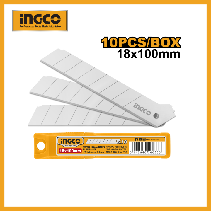 Ingco 18mm Knife Blades 112 (10pcs)